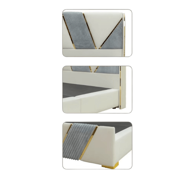 ฐานรองหัวเตียง 6 ฟุต WISDOM DESIGN FURNITURE รุ่น MARVIN สีขาว/เทา_2